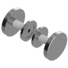 Rubinet Shower Door Knob (set) Satin Nickel