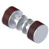 Rubinet Shower Door Knob (set) Satin Chrome