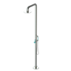 Rubinet Pressure Balance Outdoor Shower with Hand Held Shower & 10" Shower Head - 304 Stainless Steel Satin Nickel