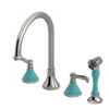 Rubinet Widespread Kitchen Set with Hand Spray Polished Nickel