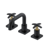 Rubinet Widespread Lav. Set. with Genesis spout (less drain) Matt Black