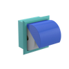 Rubinet RECESSED TOILET PAPER HOLDER Aqua