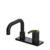 Rubinet 4" Centre Single Control Lav. Set. with Genesis spout (less drain) Matt Black