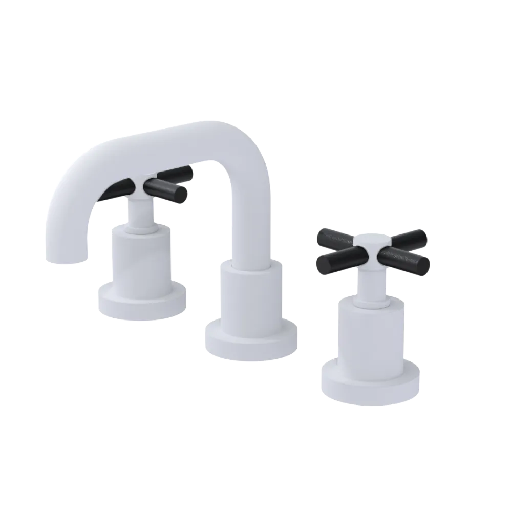 Rubinet Widespread Lav. Set. (less drain) Matt White