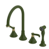 Rubinet Widespread Kitchen Set with Hand Spray Green Envy