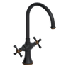 Rubinet Two Handle Single Hole Kitchen Set Matt Black