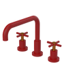 Rubinet Widespread Kitchen Set Maroon
