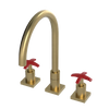 Rubinet Widespread Kitchen Set Satin Brass