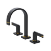 Rubinet Widespread Lav. Set. (less drain) Matt Black
