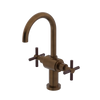 Rubinet Single Hole Dual Handle Lav. Set with LaSalle Spout (less drain) Tuscan Brass