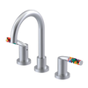 Rubinet Widespread Lav set (less drain) Satin Chrome