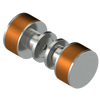 Rubinet Shower Door Knob (set) Satin Nickel