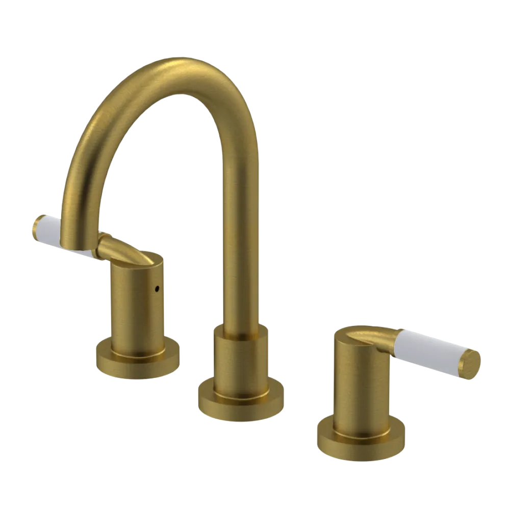 Rubinet Widespread Lav set (less drain) Antique Brass Matt