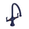 Rubinet Two Handle Single Hole Kitchen Set Midnight Blue