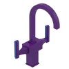 Rubinet Single Hole Dual Handle Lav. Set. (less drain) Purple Haze