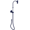Rubinet Hand Held Shower Bidet with Extended Reach & Dual Function Spray Including Wall Bracket with Supply & Hose (Square) Midnight Blue