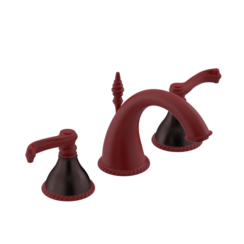 Rubinet Widespread Lav. Set. (less drain) Maroon