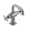 Rubinet Single Hole Dual Handle Lav. Set. with Genesis spout (less drain) Satin Nickel
