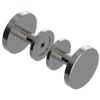 Rubinet Shower Door Knob (set) Satin Nickel