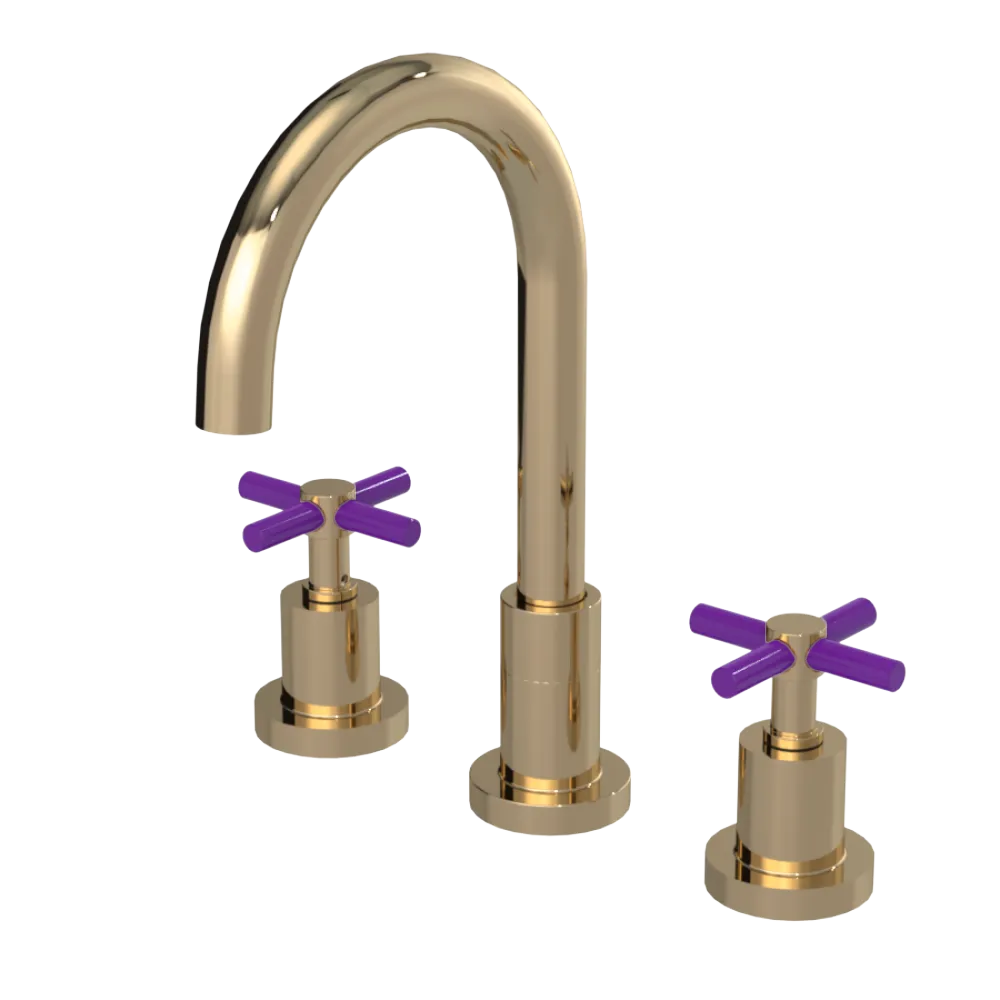 Rubinet Widespread Kitchen Set with LaSalle Spout Gold