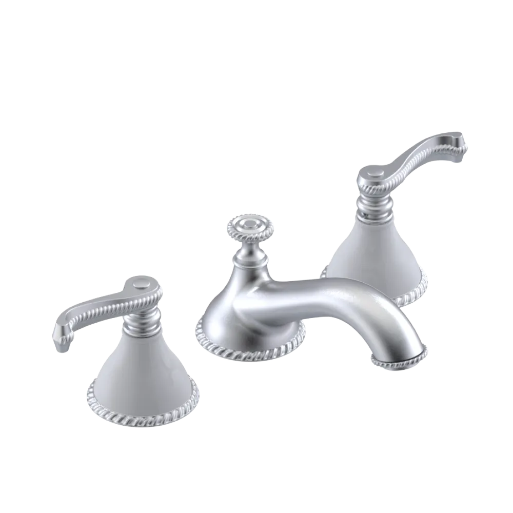 Rubinet Widespread Lav. Set. (less drain) Satin Chrome