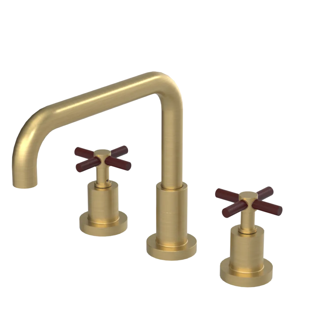 Rubinet Widespread Kitchen Set Satin Brass