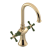 Rubinet Single Hole Dual Handle Lav. Set. (less drain) Gold