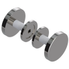 Rubinet Shower Door Knob (set) Polished Nickel