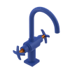 Rubinet Single Hole Dual Handle Lav. Set. (less drain) Blu Jean
