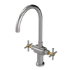 Rubinet Two Handle Single Hole Kitchen Set with LaSalle Spout Polished Nickel