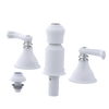 Rubinet Bidet Fitting with Spray, Diverter, and Vacum Breaker (Less Drain) Matt White