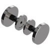 Rubinet Shower Door Knob (set) Polished Nickel
