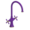 Rubinet Two Handle Single Hole Kitchen Set Purple Haze