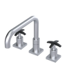 Rubinet Widespread Kitchen Set with Genesis Spout Satin Chrome