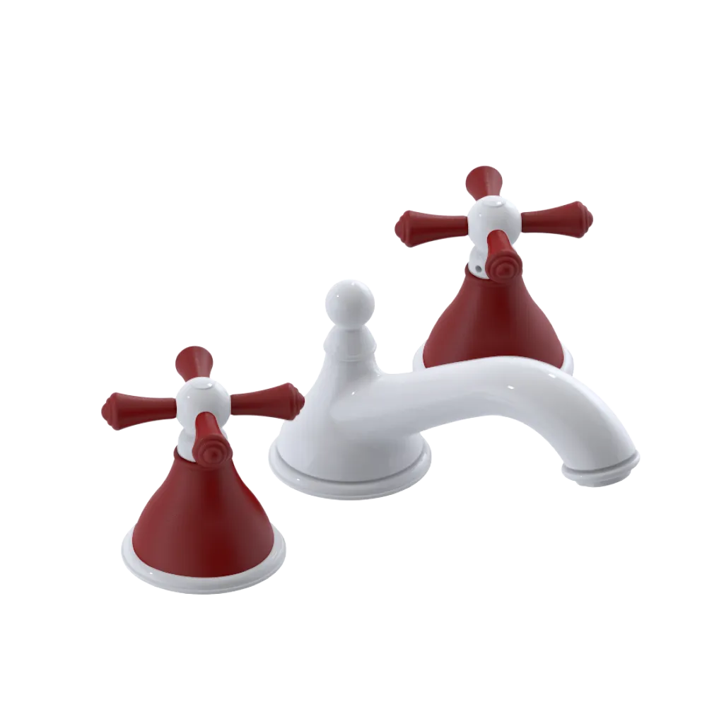 Rubinet Widespread Lav. Set. (less drain) White