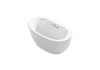 Sunstruck® 60-1/2" x 34-1/2" freestanding Heated BubbleMassage™ air bath with Bask® heated surface and fluted shroud