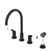 Rubinet Widespread Kitchen Set with Hand Spray Matt Black