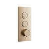 Kalia Decorative trim for 2-way AQUATONIK™ type T/P 1/2'' push-button valve soft bronze PVD – 106835-185
