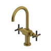 Rubinet Single Hole Dual Handle Lav. Set with LaSalle Spout (less drain) Antique Brass Matt