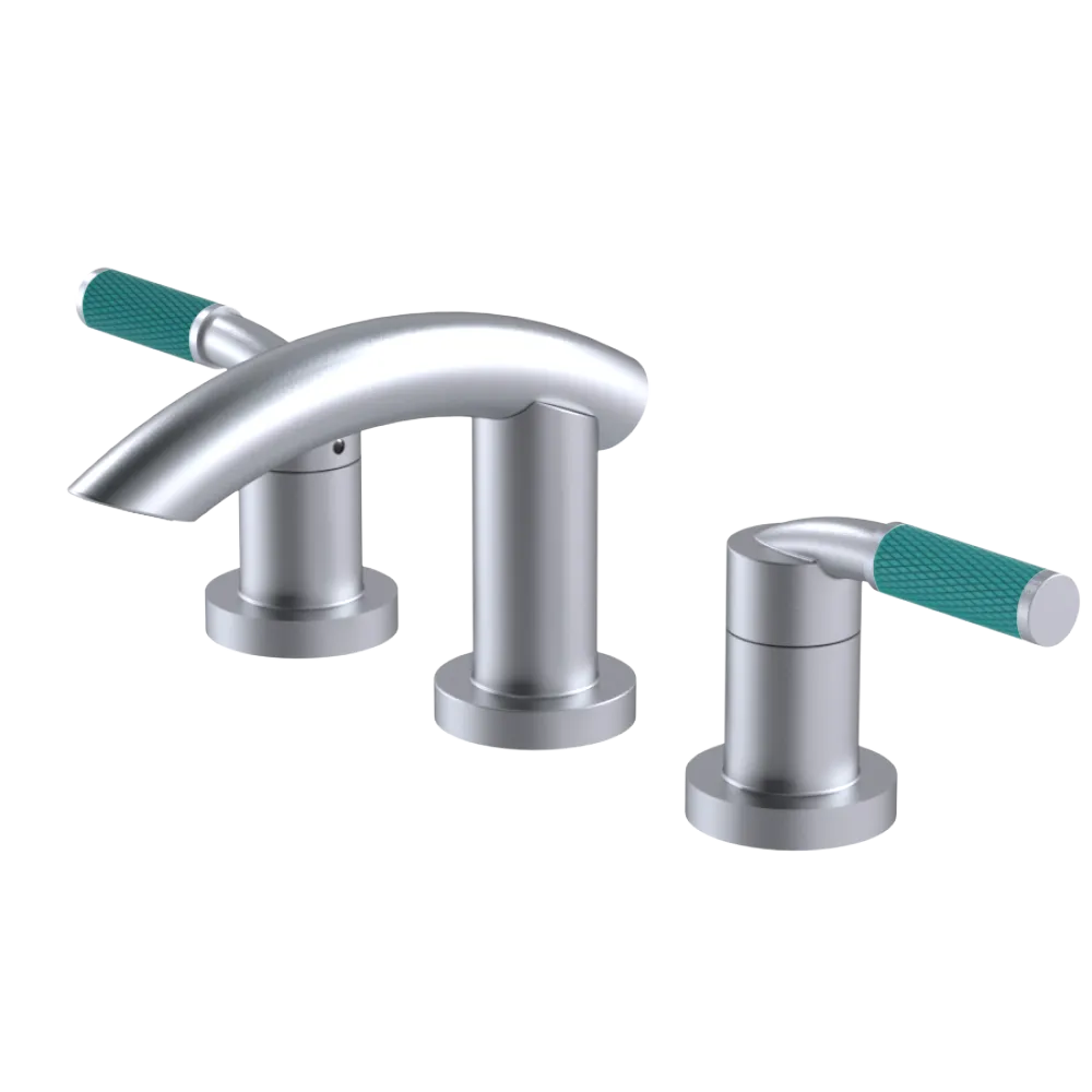 Rubinet Widespread Lav. Set. (less drain) Satin Chrome