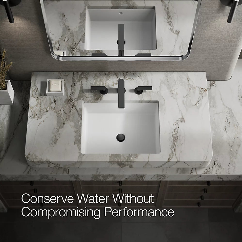 Composed® Widespread bathroom sink faucet with Lever handles, 1.2 gpm
