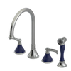 Rubinet Widespread Kitchen Set with Hand Spray Satin Nickel