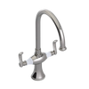 Rubinet Two Handle Single Hole Kitchen Set Polished Nickel
