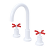 Rubinet Widespread Kitchen Set with LaSalle Spout White