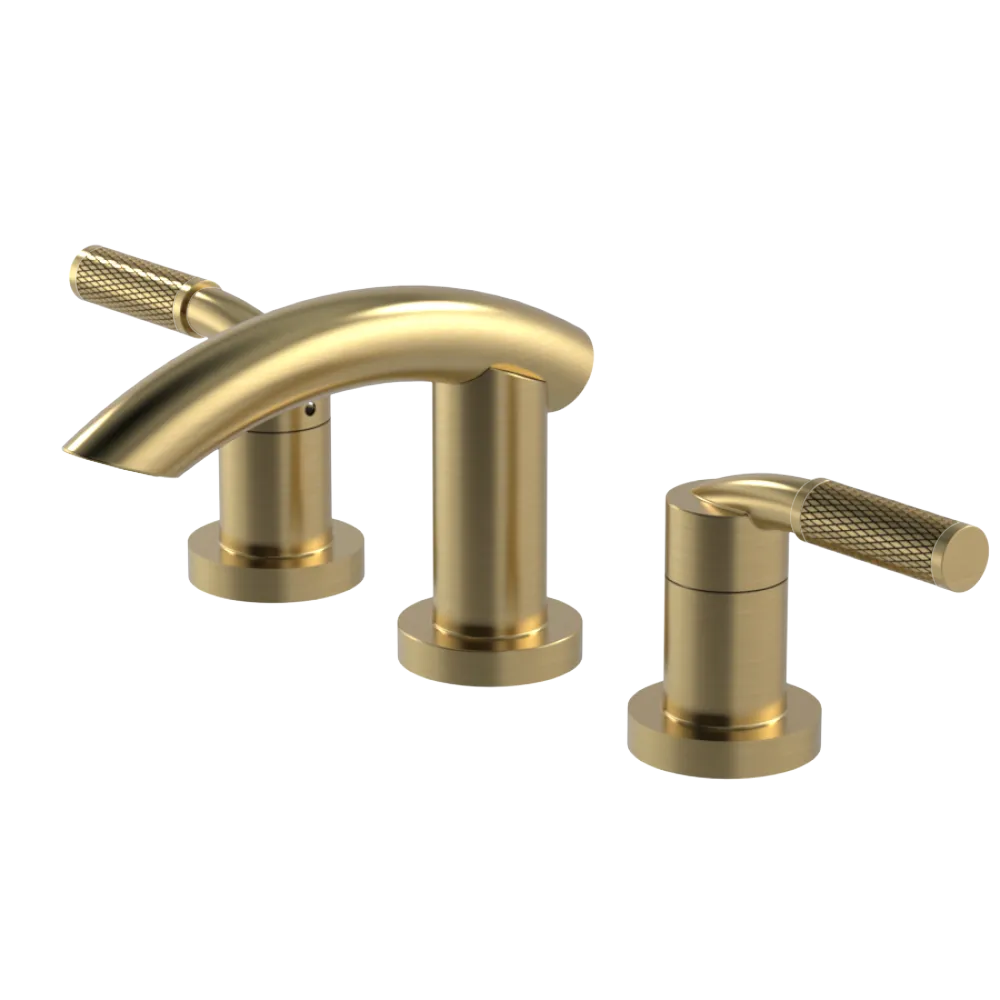 Rubinet Widespread Lav. Set. (less drain) Satin Brass