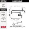 Delta Broderick Wall Mount Pot Filler