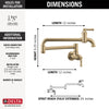 Delta Broderick Wall Mount Pot Filler