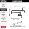 Delta Broderick Wall Mount Pot Filler