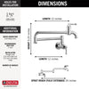 Delta Broderick Wall Mount Pot Filler
