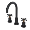 Rubinet Widespread Kitchen Set with LaSalle Spout Matt Black